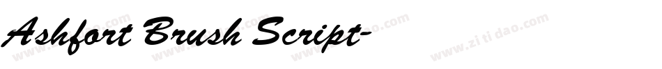 Ashfort Brush Script字体转换